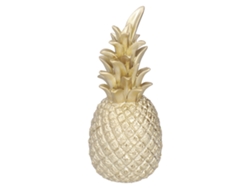 Piña de resina artificial para mesa, estilo nórdico, dorada, mediana