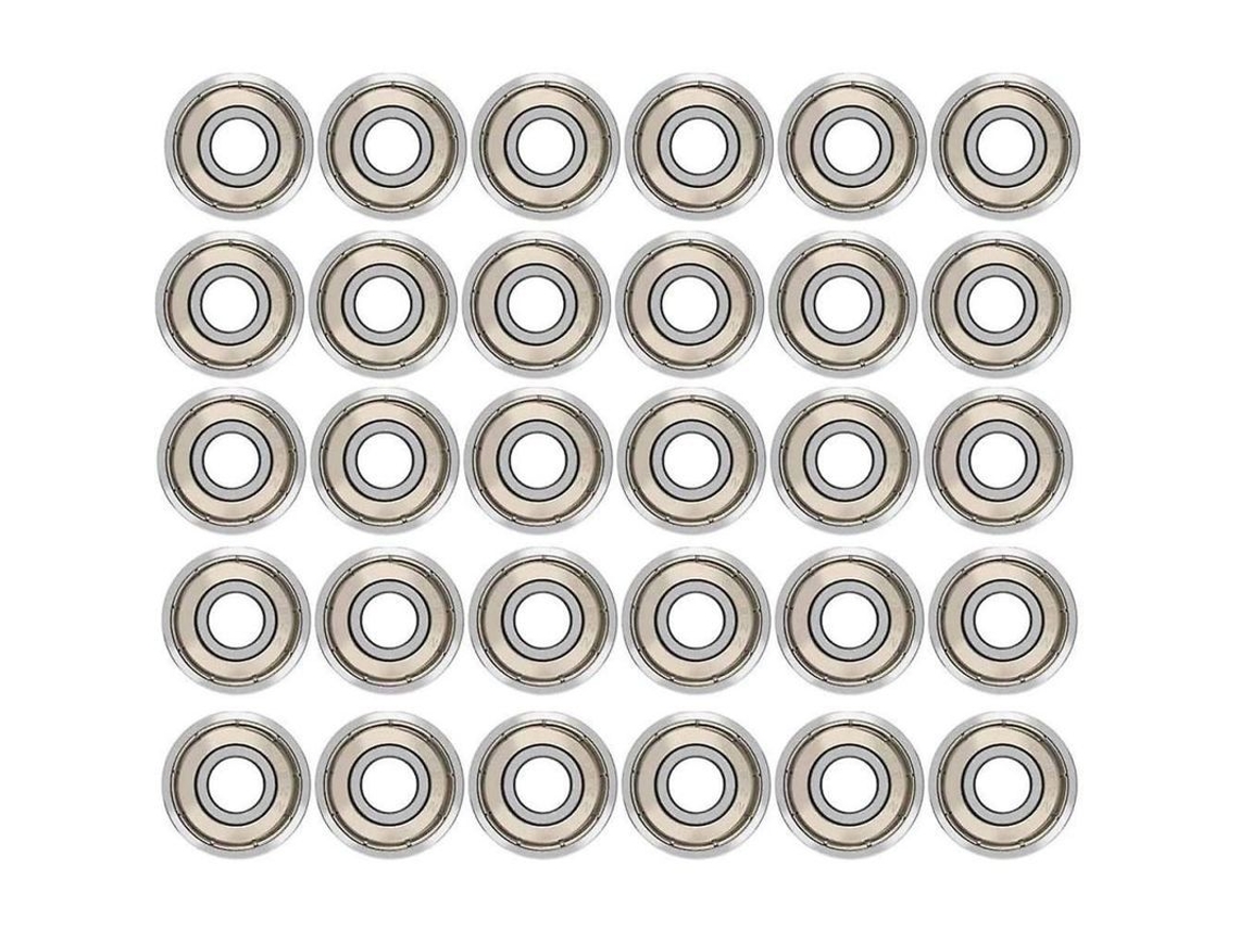30 Rodamientos De Bolas 608zz, Rodamientos De Velocidad Metálicos De Doble Blindaje Para Monopatín Y Longboard Cuss