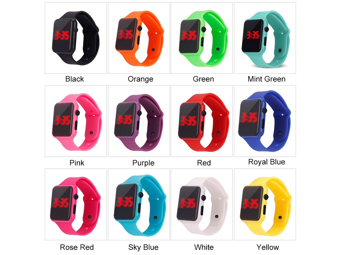 Reloj Electrónico Led Rectangular Para Estudiantes