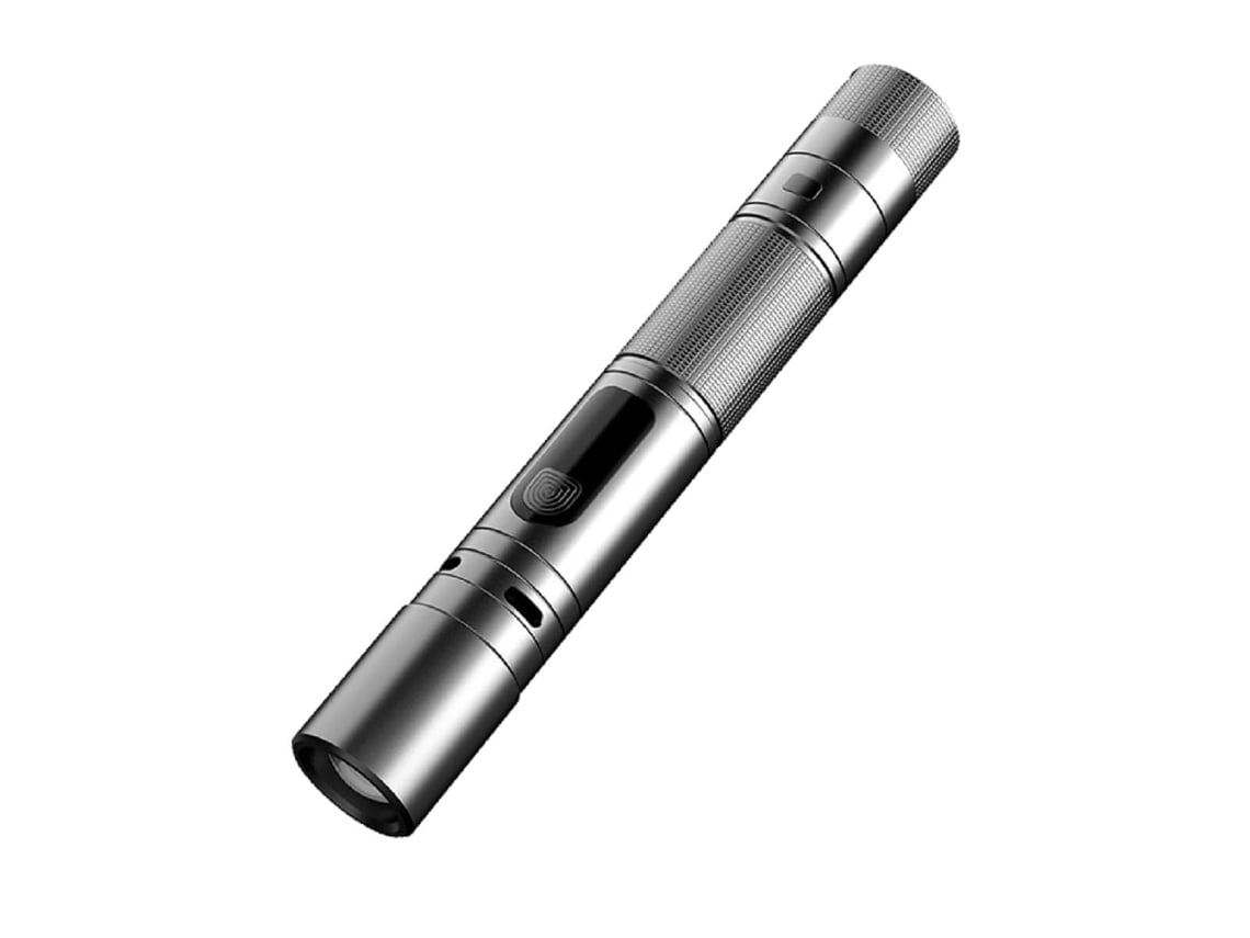 Linterna LED portátil 3 en 1 con encendedor de arco y alarma, linterna de autodefensa recargable | Perfecto para correr, trotar, caminar, em CHRONUS