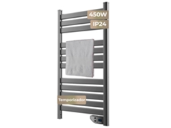 Toallero eléctrico Evvo C500 blanco, 450 W, cubre hasta 8 m², eficiente y silencioso, protección contra sobrecalentamiento, resistente a salpicaduras, modo de 2 horas.