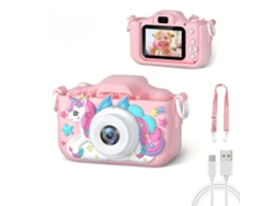 Cámara digital Gertiz Selfie HD para niños con cámaras frontal y trasera rosa