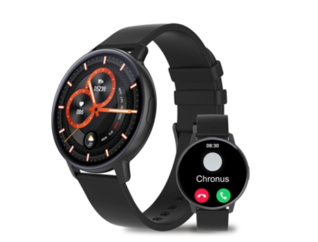 Smartwatch BISBISOUS S48T Bluetooth Monitor de Frecuencia Cardíaca Presión Arterial 1,43 Pulgadas AMOLED Negro