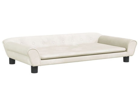Cama para perros de terciopelo crema 100x50x21 cm VIDAXL