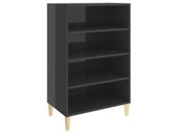 Maison Exclusive - Aparador De Madera Contrachapada Gris Brillante 57x35x90 Cm