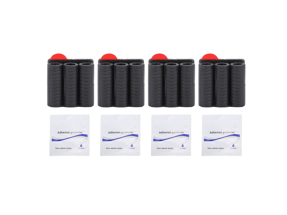 4 Conjuntos De Porta Brocas De 1/4 Pulgada Con Funda De Goma Adhesiva Para Taladro Eléctrico Y Destornillador Eléctrico