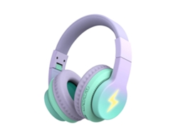 Auriculares Bluetooth Para Niños Con Micrófono Y Luz Led (morados), Auriculares Supraaurales Con Micrófono.