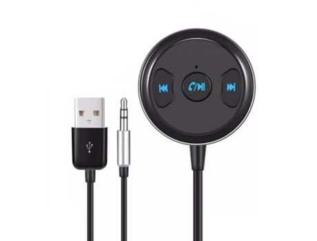 Bluetooth Car Kit Manos libres Llamadas Inalámbrico AUX Audio Música Receptor Compatible con SIRI Voice Assistant Car MP3 Player (Negro) ENZONS