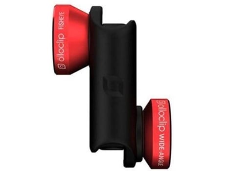 Objetivo OLLLOCLIP OC0000212EU (Iphone 6, 6 S, 6 Plus e 6 S Plus - Fisheye - Preto e Vermelho)