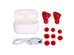 Auriculares Inalámbricos Con Forma De Corazón, Bluetooth 5.3 Estéreo, Estuche De Carga Y Luz Degradada Roja.