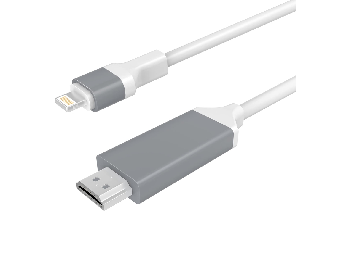 Adaptador Lightning a HDMI, Adaptador Apple MFi Certificado Lightning a HDMI, Adaptador iPhone a HDMI, Conector de TV HD 2K Convertidor Chronus