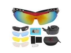 Gafas De Sol Deportivas Polarizadas Con Protección Contra El Viento Para Ciclismo, Motociclismo, Conducción, Ciclismo De Montaña, Para Hombres Y Mujeres - Rojo