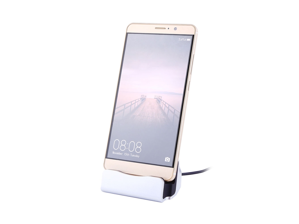 Base De Carga Con Adsorción Magnética Para Android Plata