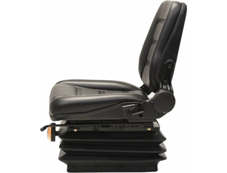 Asiento Del Tractor vidaxl negro pvc