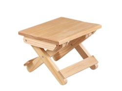 Taburete plegable de madera maciza, portátil para niños, ideal para cocina, dormitorio, sala de estar, baño, jardín y camping.