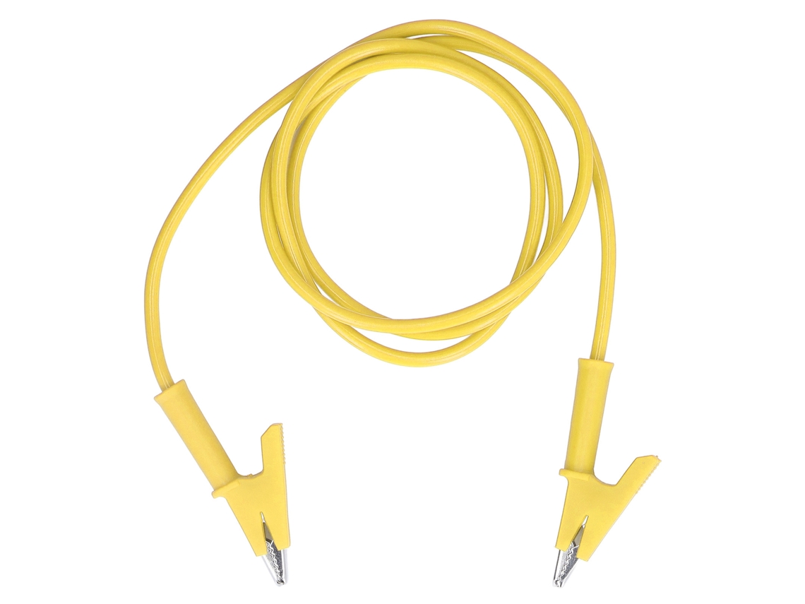 Cable De Prueba Con Pinza De Cocodrilo De 10 Mm, 20 A, 3000 V Para Batería De Vehículo, Color Amarillo, J.70036