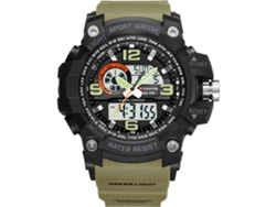 Reloj Deportivo Luminoso Para Hombre, Resistente Al Agua Hasta 50 M, Con Funciones De Cronómetro Y Calendario (caqui).