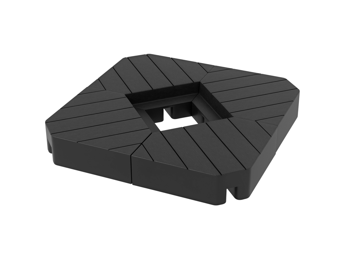 VPMKP - Conjunto de 4 contrapesos cuadrados Outsunny, 60/80 kg, base cruzada
