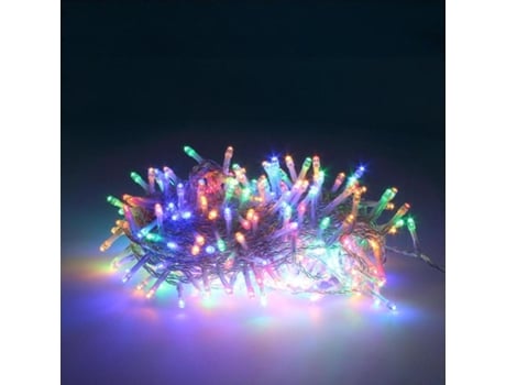 Guinalda Luces Navidad 300 leds color multicolor. luz interiores y exteriores ip44. cable