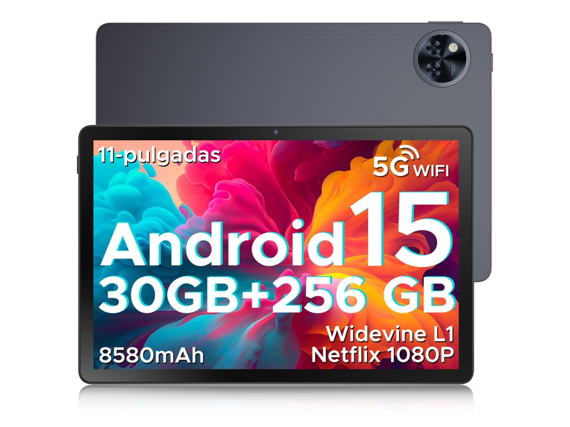 Tableta Doogee U11pro Android 15 de 11 pulgadas, 30 GB, 256 GB/2 TB, ocho núcleos, 8580 mAh, HD IPS 90 Hz, Widevine L1, Wi-Fi 5, 13 MP, 5 MP, Face ID, 3,5 mm