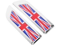 Emblema Lateral De Liga Metálica Para Carro Com Adesivo Da Bandeira Britânica