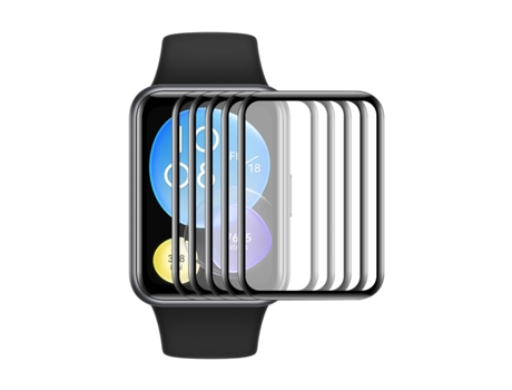 Huawei Watch Fit Edición especial 5 piezas ENKAY 3D cobertura completa pieza de borde suave + película protectora de pantalla PMMA HD