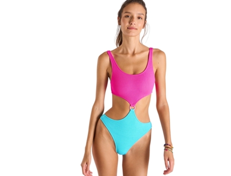 Bañador de Mujer BANANA MOON Pieza Roller Scrunchymix Rosa (M)