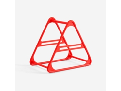 Estante Triangular De Pp Para Perchas Con Diseño Redondeado, Organizador Multifuncional, Rojo.