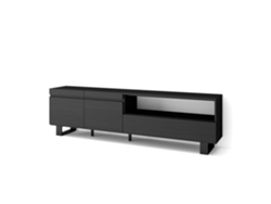 Mueble TV Televisión 200x57x35cm Para TV hasta 80 Diseño industrial Negro