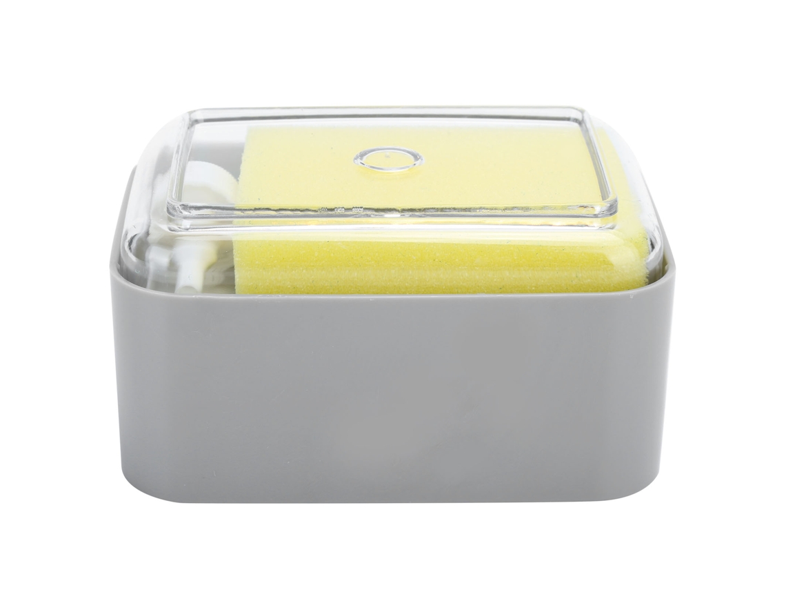 Dispensador Automático De Jabón Líquido Para Platos Con Soporte Para Esponja, Acero Inoxidable, 250 Ml.