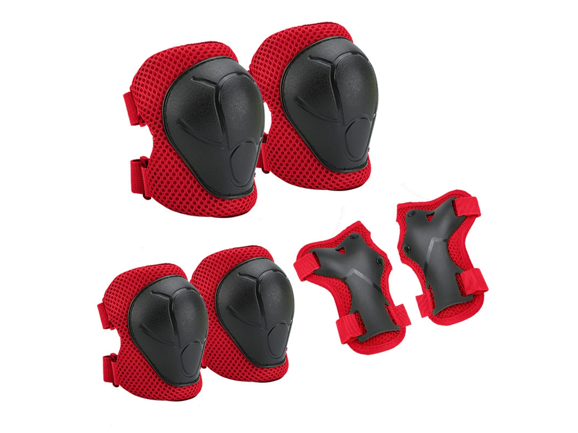 Kit de protección infantil 6 en 1, Talla: S, Rojo