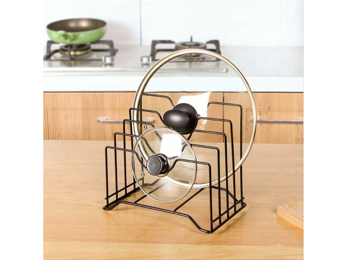 Organizador de cocina - Soporte para tapas de sartenes y tablas de cortar