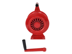 Sirena de manivela de 125 dB, volumen alto, ajustable, resistente al agua, de aleación de aluminio, alarma sonora manual para emergencias, color rojo