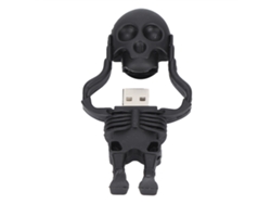 Pendrive De Dibujo Animado Calavera Negra De Alta Velocidad 128gb Memoria Usb