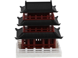 Figura De Pabellón En Miniatura Kichouse De Estilo Antiguo, Fabricada En Plástico Con Detalles Delicados Y Diseño A La