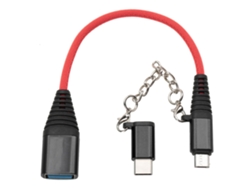 Cable De Carga Rápida Otg 2 En 1 Type C Micro Usb 2.0 Para Teléfono Móvil Negro