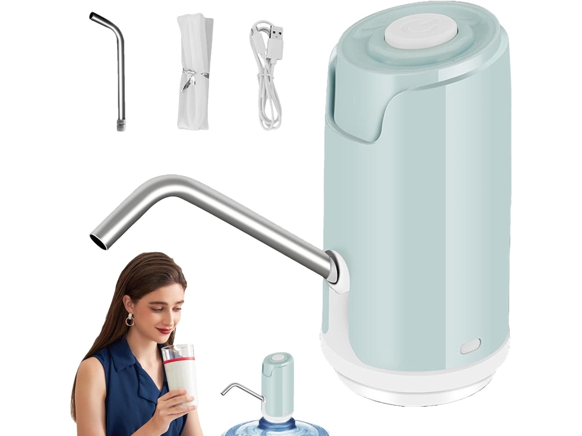 Bomba eléctrica para botellas de agua para el hogar, aulas, exteriores, empresas, Chrui (verde)