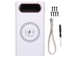 Kit De Batería Portátil Diy L12 Para 12 Baterías 18650, Carga De 22,5 W, Carga Inalámbrica Con Cable De 15 W, Color Blanco.