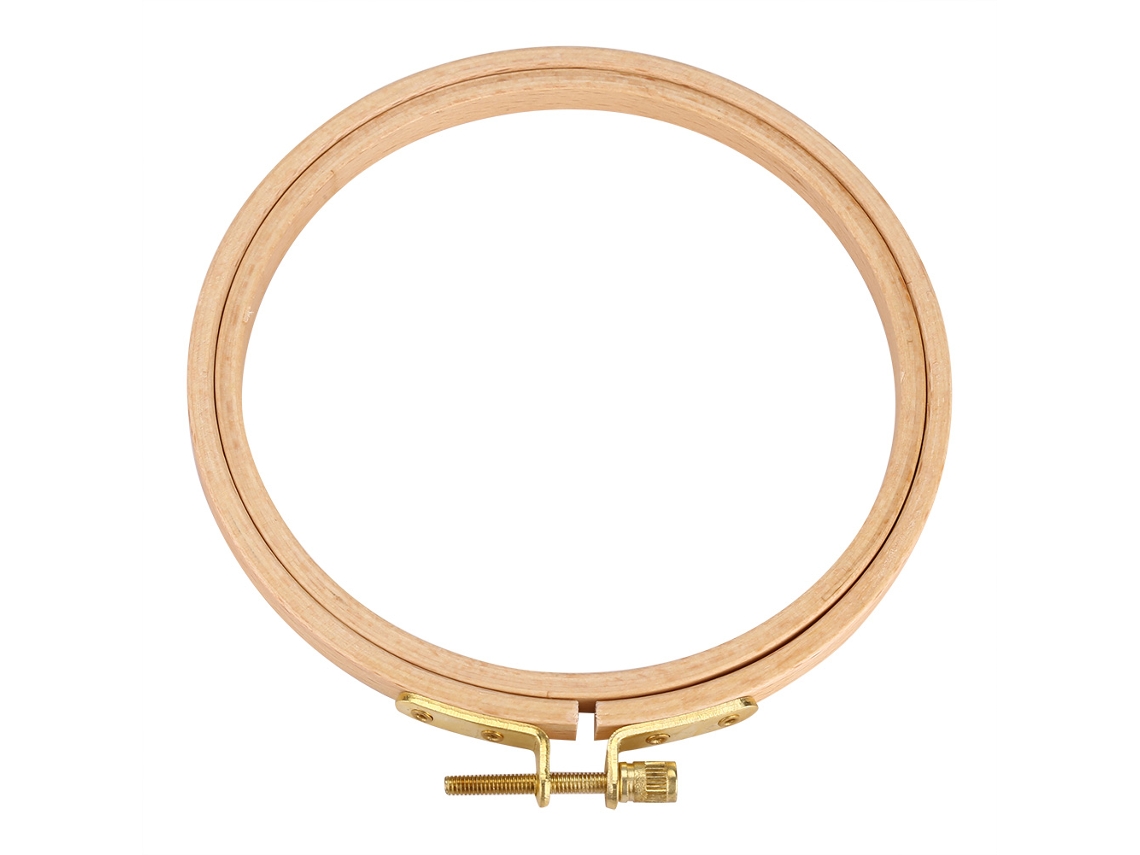 Aro de bordado circular cuadrado de madera Firstx para punto de cruz a mano, herramienta de bricolaje de 12,5 cm.