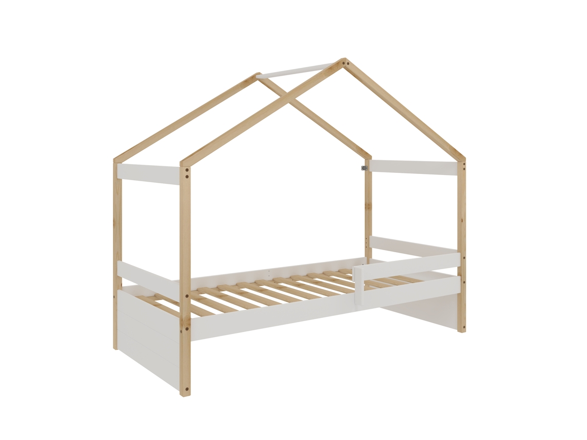 Cama Nido Logan House 159X200X96 Blanco-Natural VENPRODIN