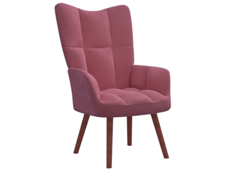 Silla de relajación VIDAXL Rosa Terciopelo (61.5x69x95.5 cm)