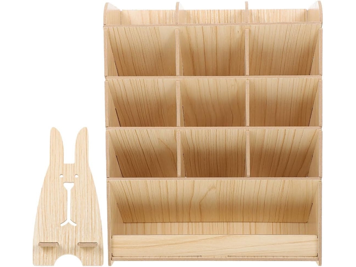 Caja De Almacenamiento De Madera Para Bolígrafos, Material De Arte Y Papelería, Organizador De Escritorio.