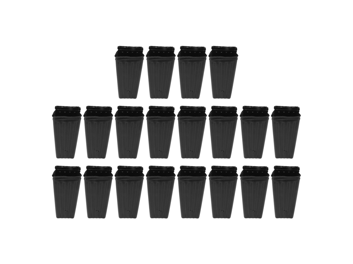 20 Macetas De Plástico Profundas Con Orificios De Drenaje Para Plántulas De Árboles De Jardín.