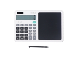 Calculadora Lcd Multifuncional Portátil Con Bloc De Notas Para Oficina/contabilidad - Blanca