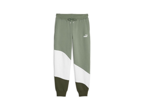Calça PUMA Moletom Power Cat Verde M Mulher