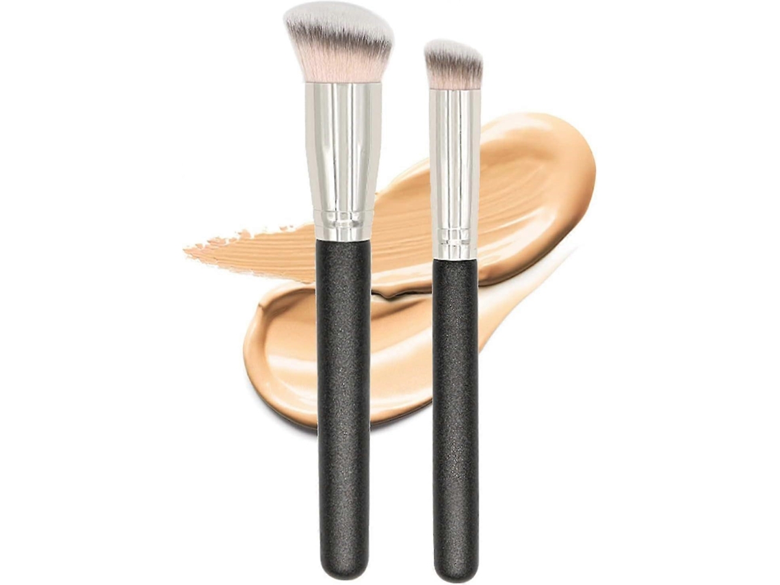 Set de brochas de maquillaje: 2 brochas para corrector y base. Brocha para difuminar líquidos, cremas, polvos y rubor. Rosewell