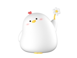 Luz nocturna recargable para bebés BJ con luz suave que protege los ojos, sensor táctil, 1200 mAh, diseño de pollito Moe adorable.