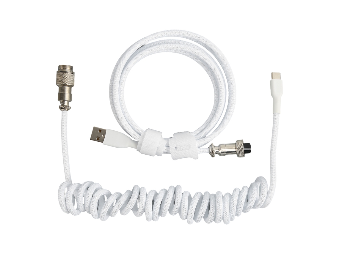 Cable De Teclado Gaming De Nailon Tipo C Usb 2,98 M Blanco