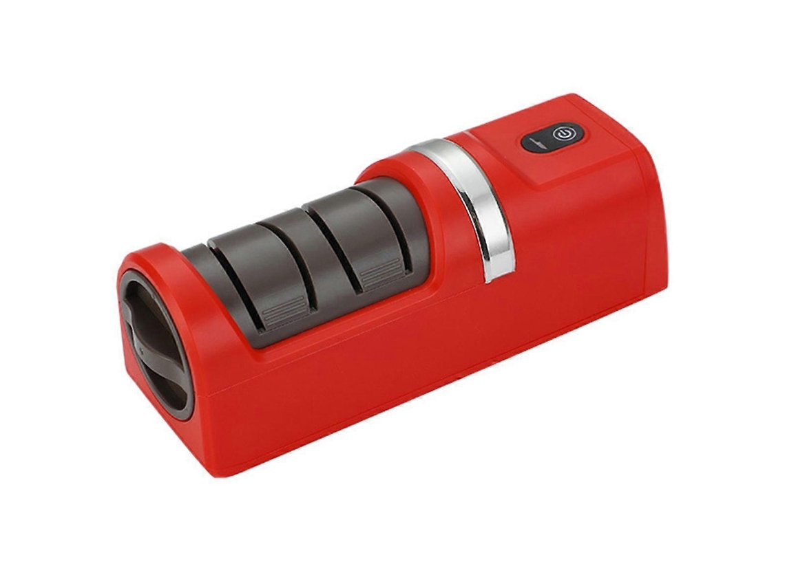 Afilador de cuchillos eléctrico recargable, multifuncional, herramienta de cocina de afilado rápido Everley891 (rojo)