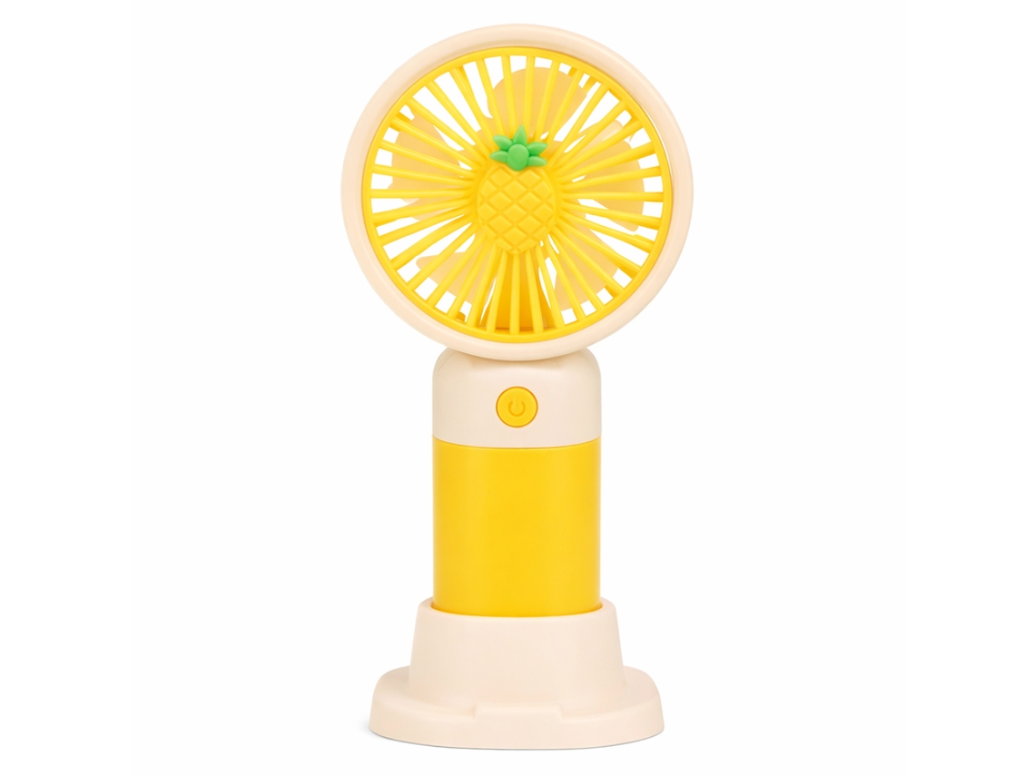Ventoinha Portátil Com Base, Design Decorativo E 3 Velocidades Gandy 69368 Amarelo